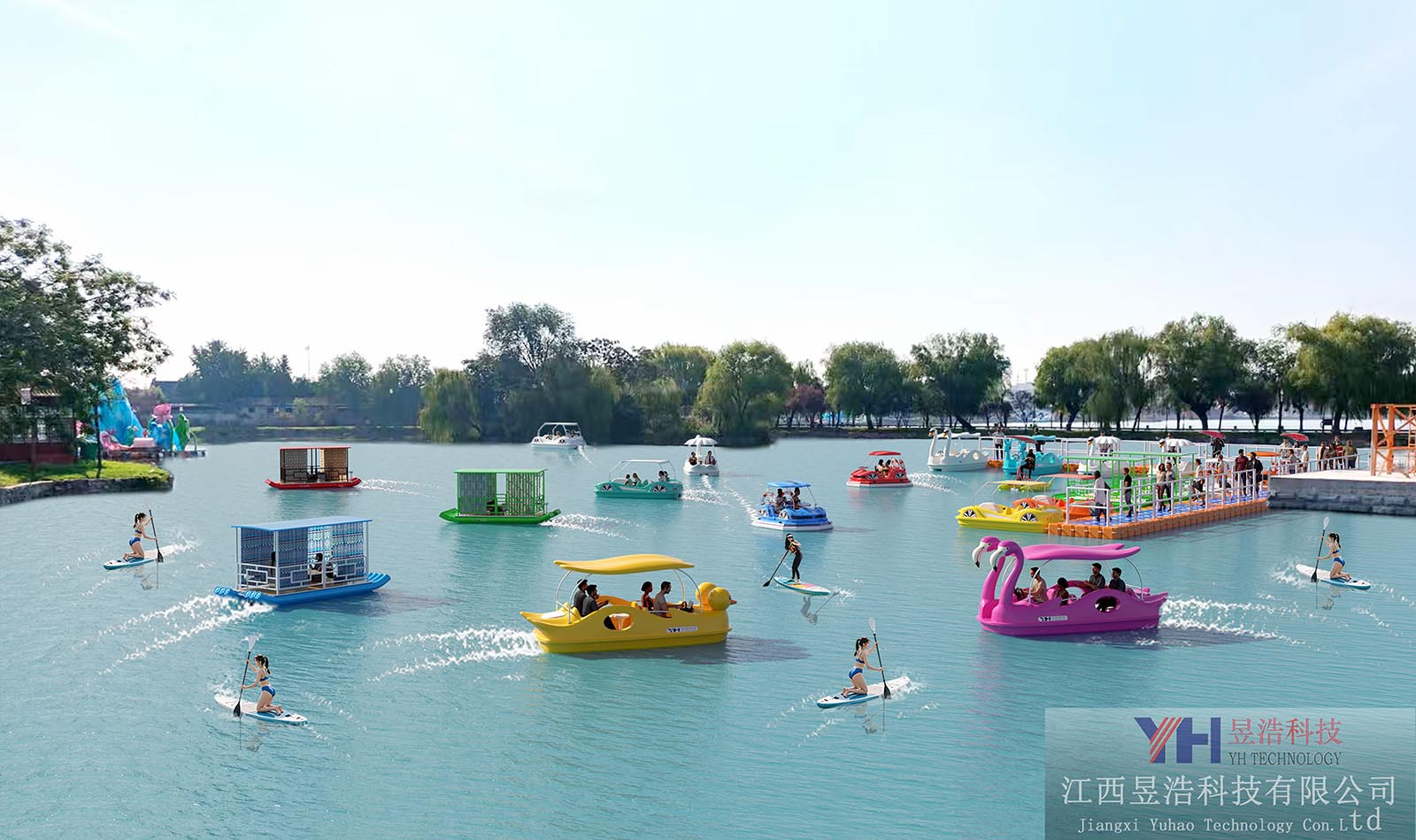 Electric PE Plastic Water Boat 6 Person Yellow Duck Electric PE Plastic Water Boat 6 Person Yellow Duck